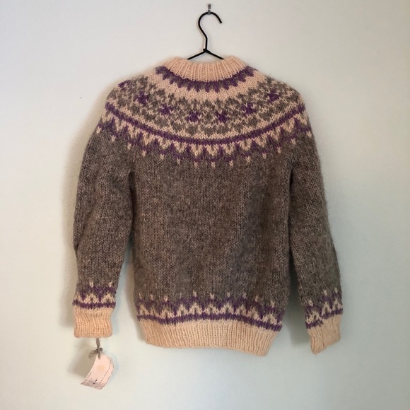 NWT Women’s Vintage 100% Wool Icelandic Sweater - Picture 2 of 4